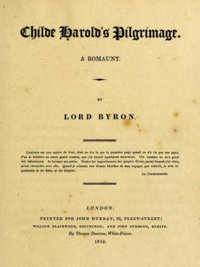 title_page_of_childe_harolds_pilgrimage_circa_1812